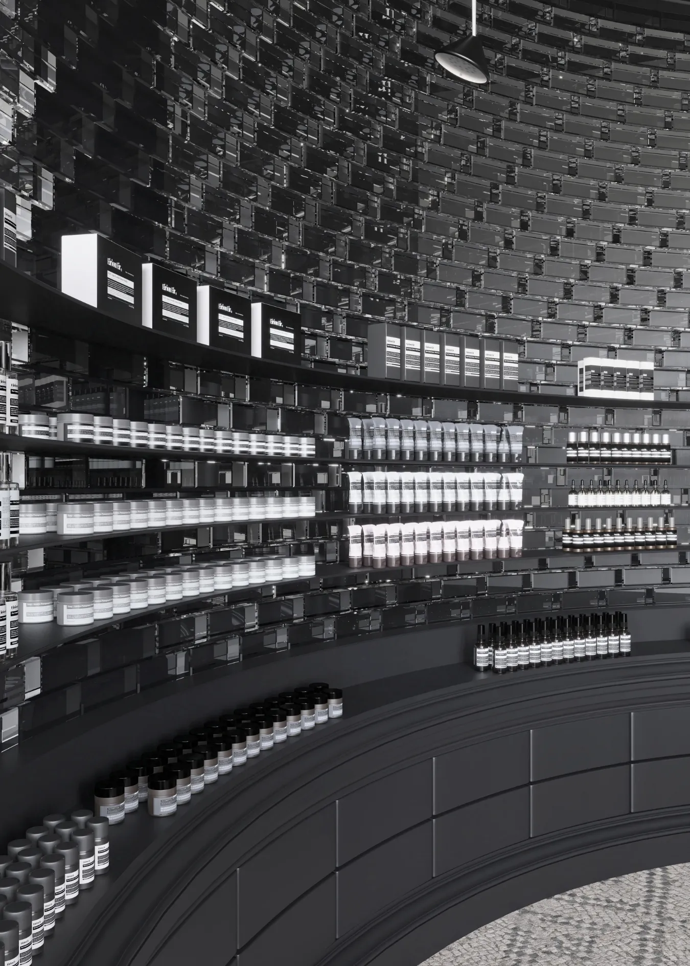 Minimalist Retail Lighting and Material Composition in Ankara