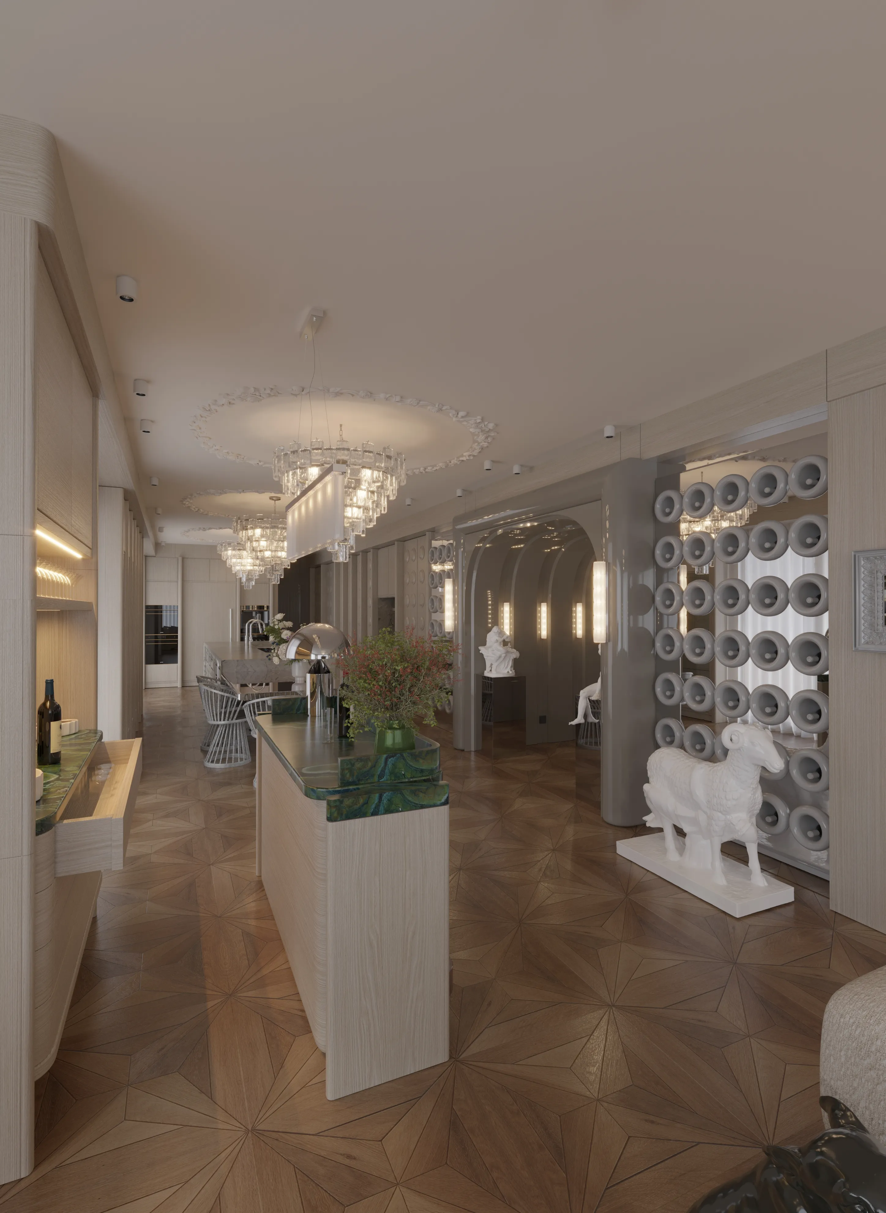 Contemporary Residential Design featuring Natural Tones and Textures