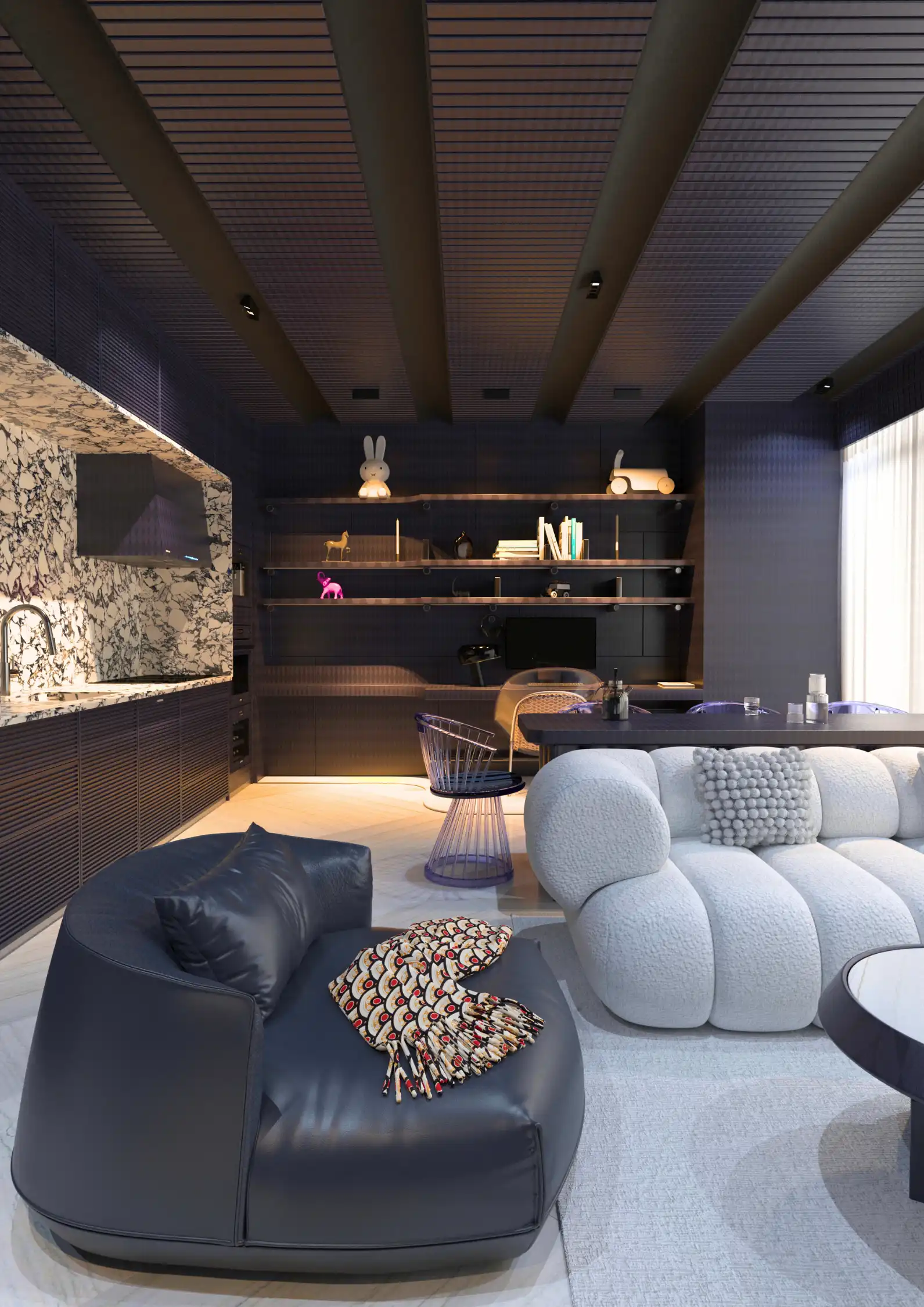 Innovative 65m2 jewel box interior design at Aston Martin Residences Miami - Luxury living optimized.