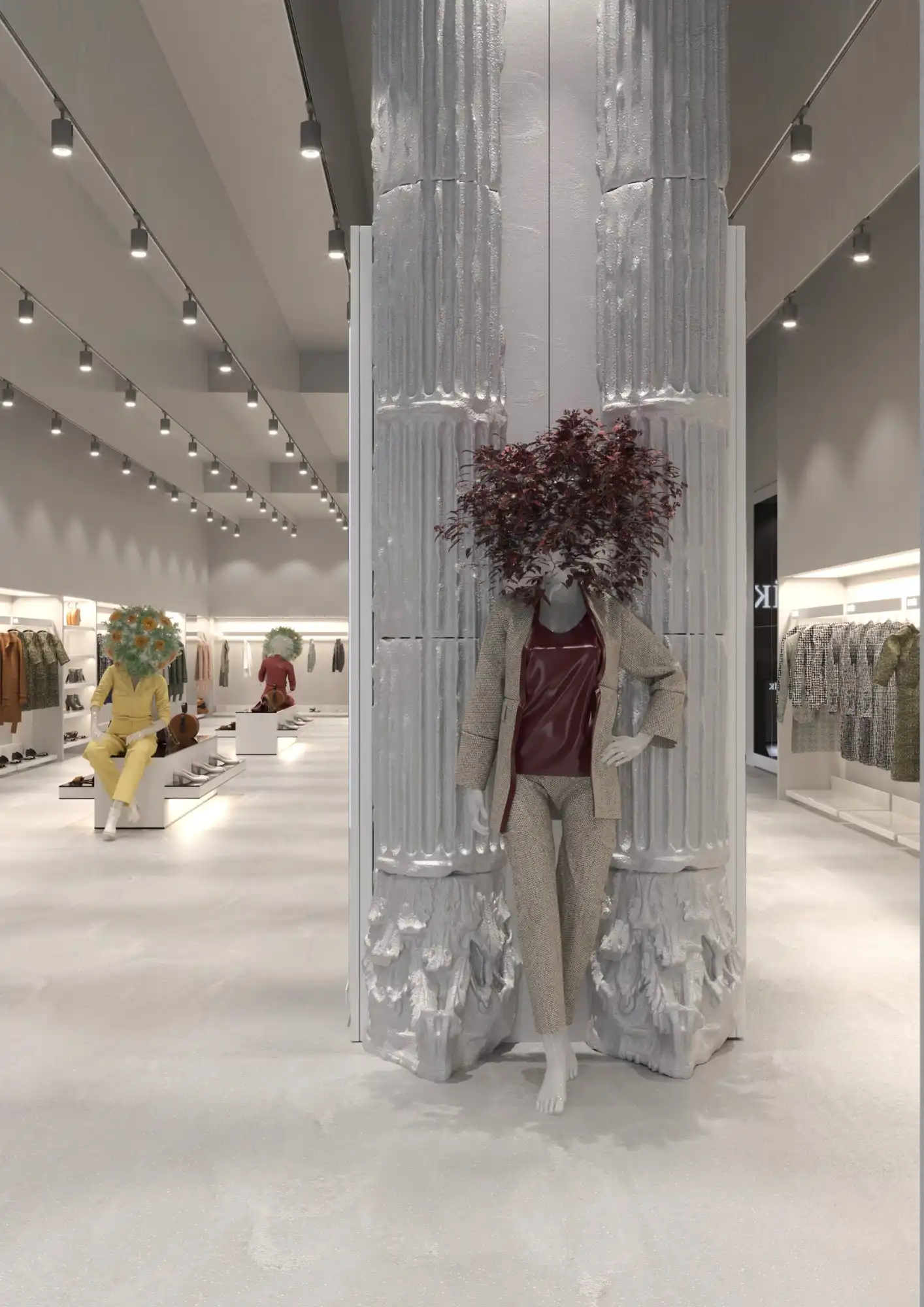 Modern Clothing Store Facade Design Istanbul Piyalepaşa