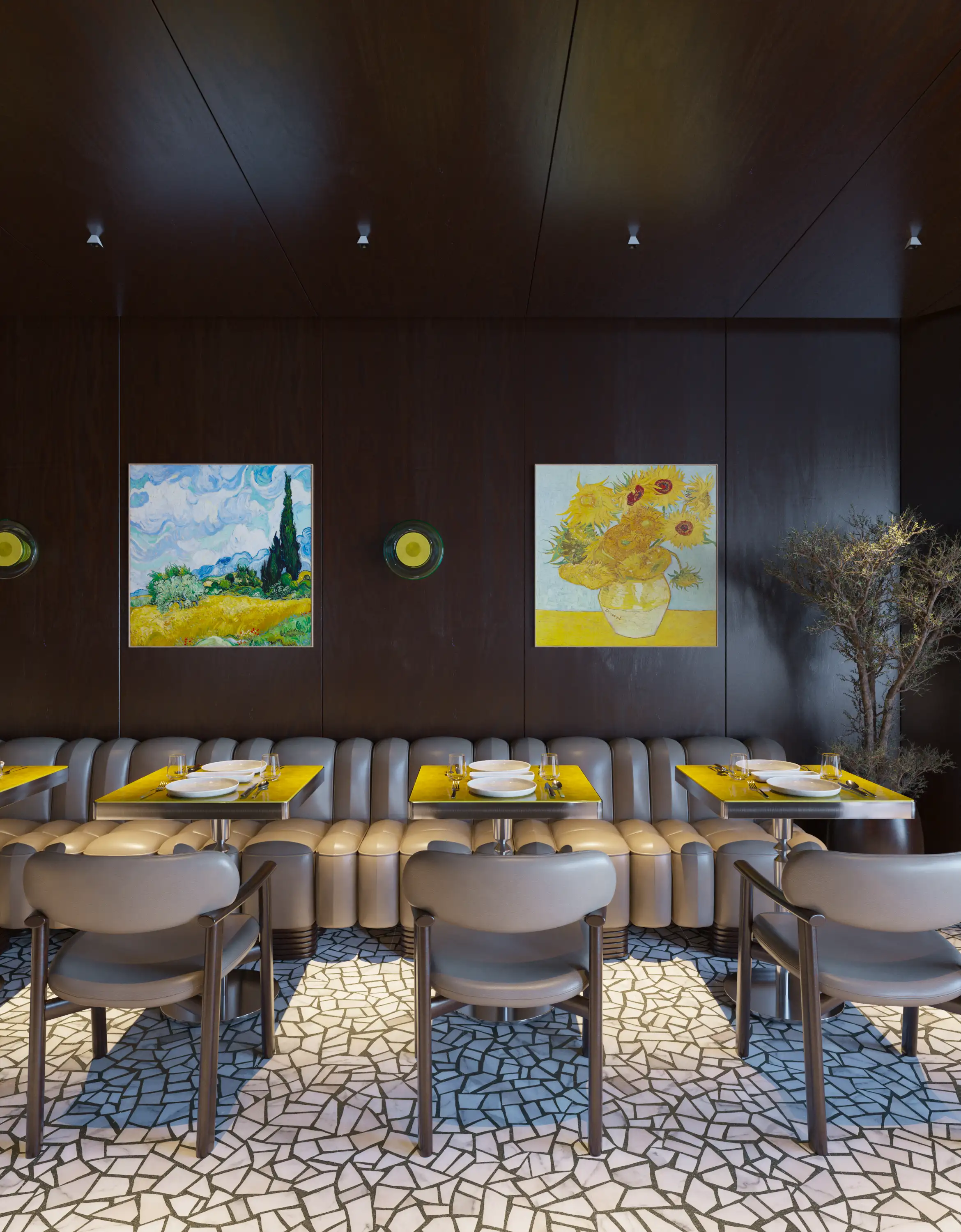 Fragmented Flooring and Clear Spatial Composition by Gesign Studio