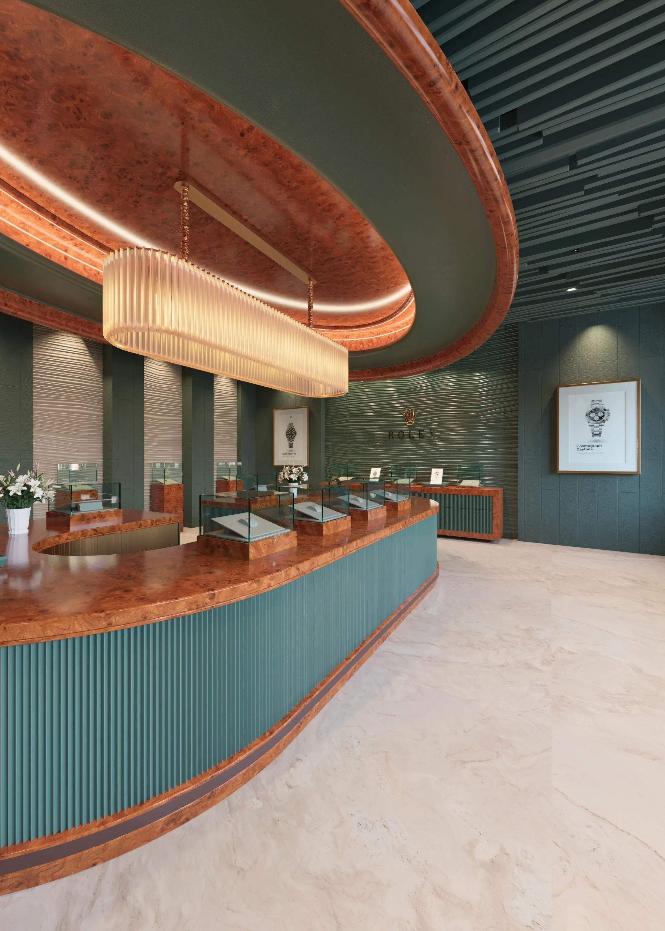 High-End Rolex Boutique Interior Architecture Italy