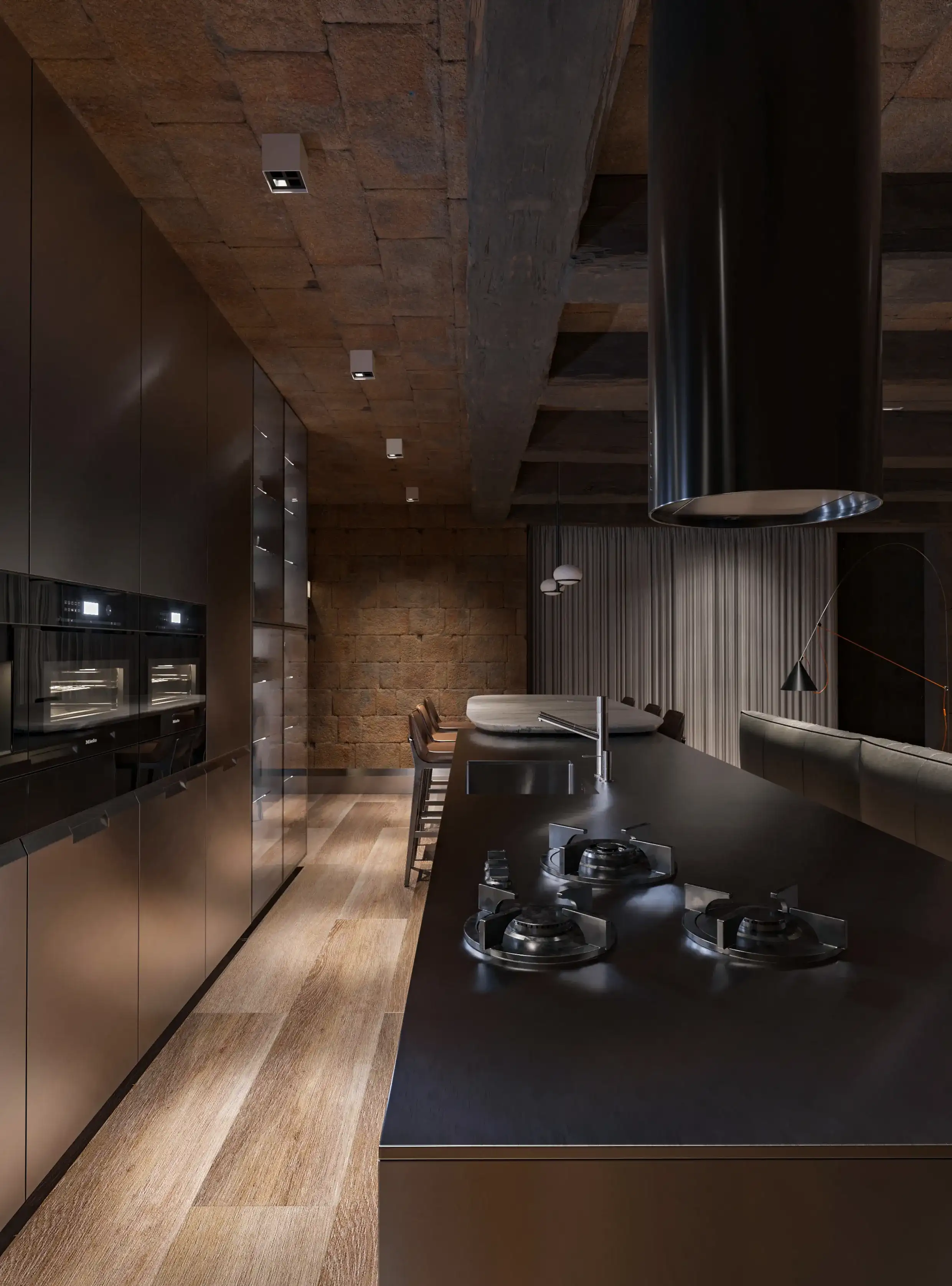 Ancient Stone Texture and Modern Living Rome