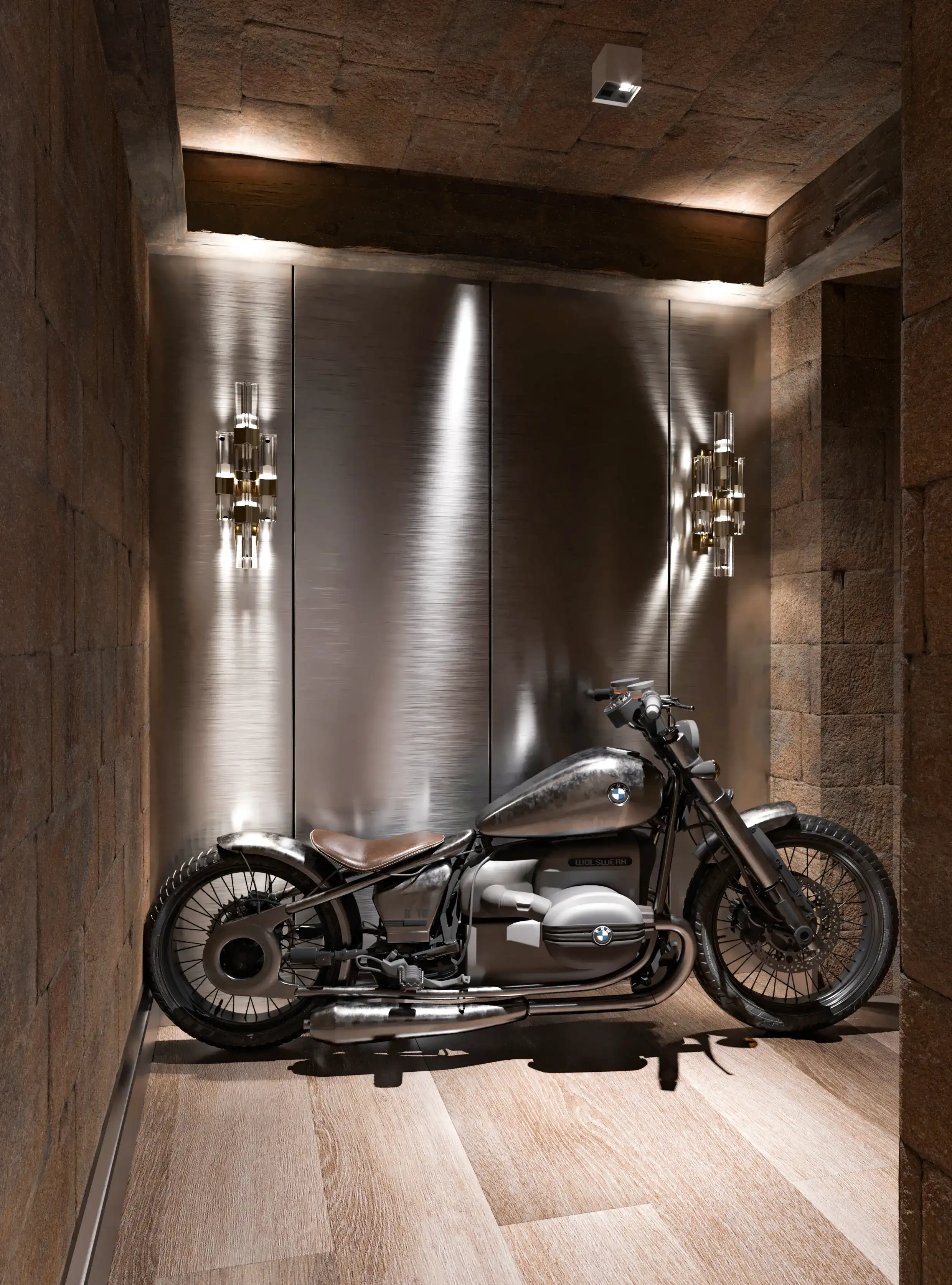 Brutalist Metal Details and Material Precision