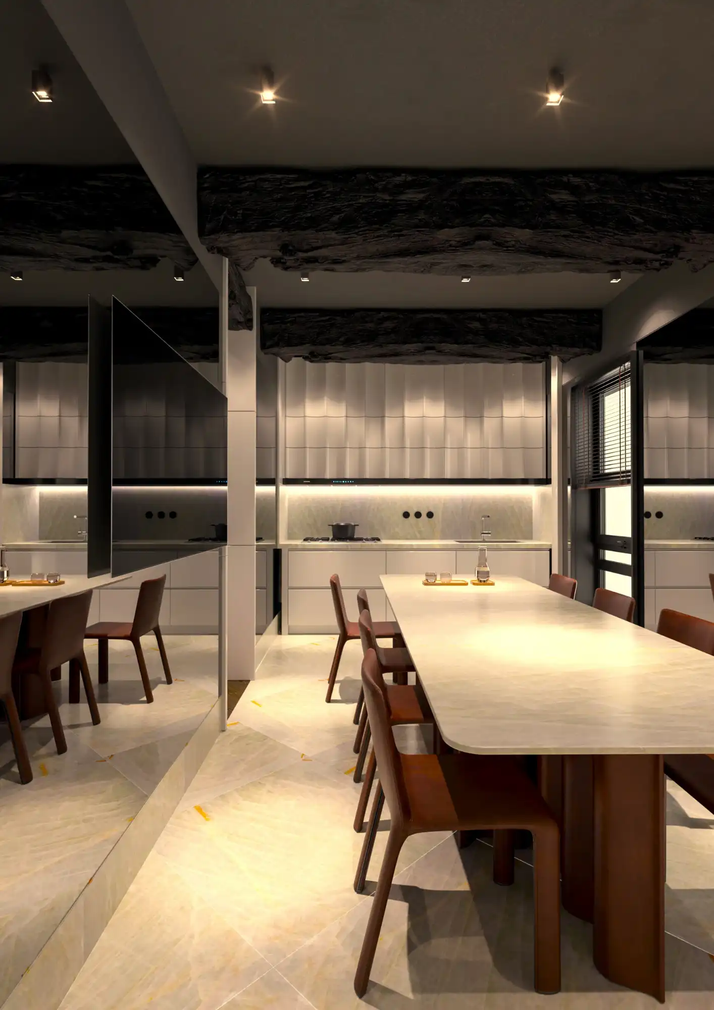 Custom Lighting and Ceiling Detail by Gesign Studio