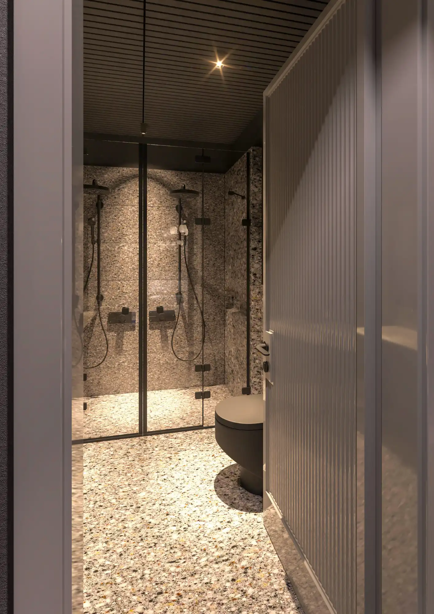 Modern Bathroom Design and Natural Stone Cladding Sakarya