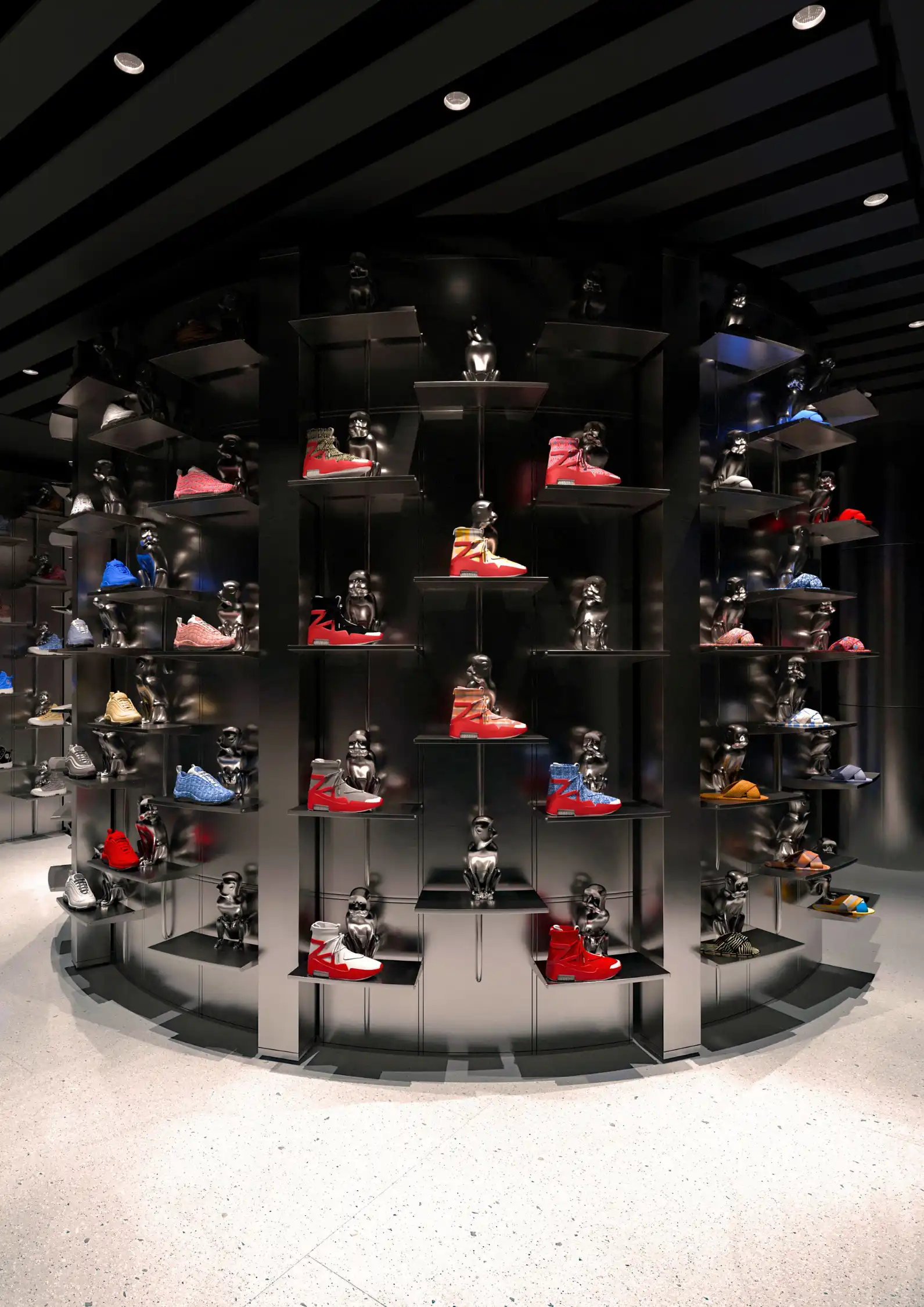 Full architectural perspective of Shōkaps retail vault