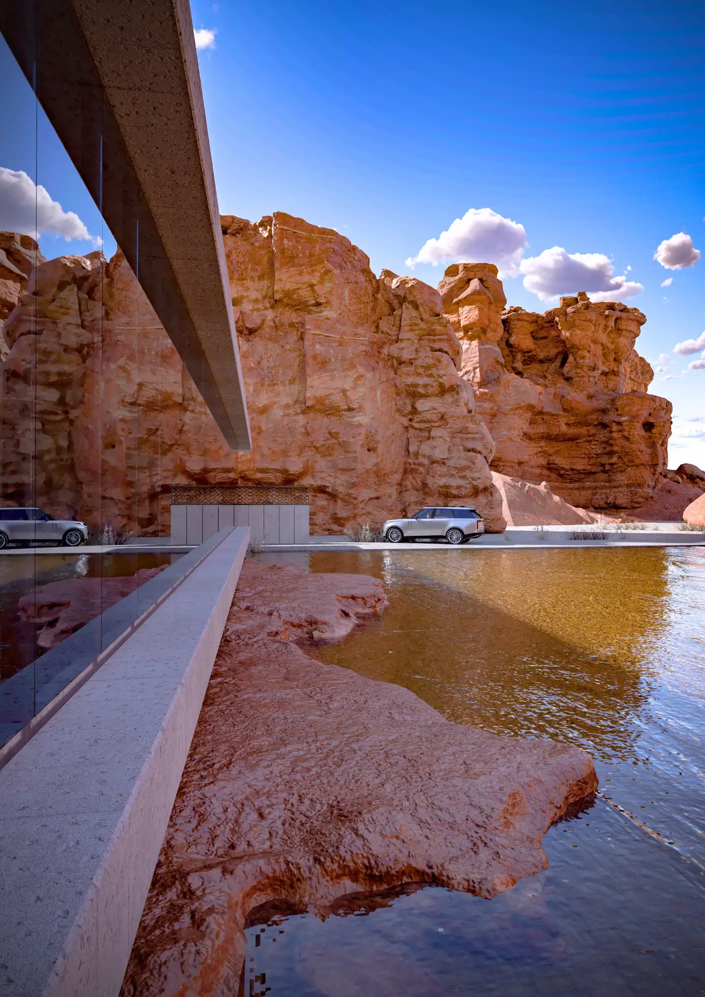 Minimalist Desert Villa Spatial Composition by Gesign Studio