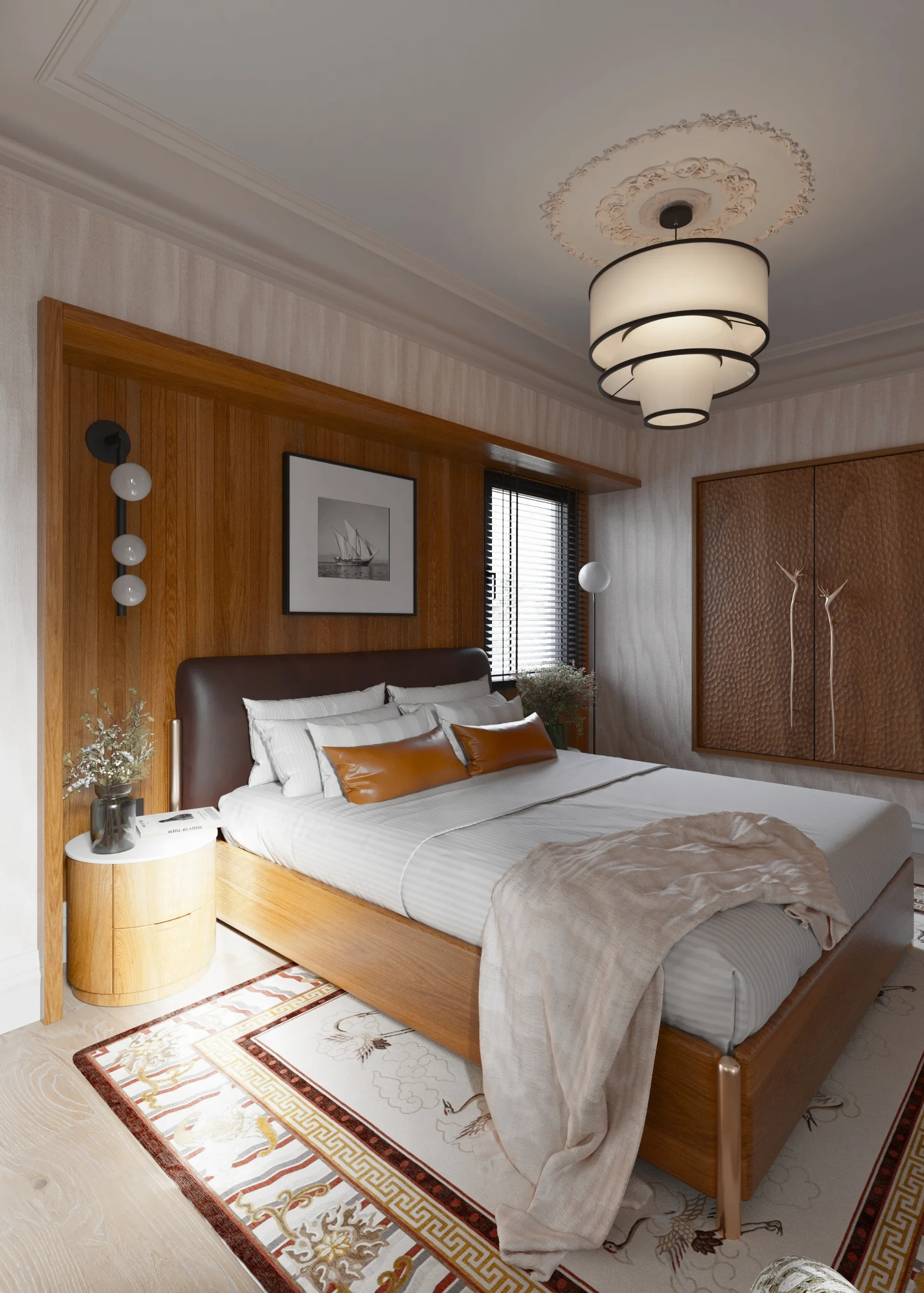 Interior Composition featuring Warm Tones and Soft Architectural Lighting