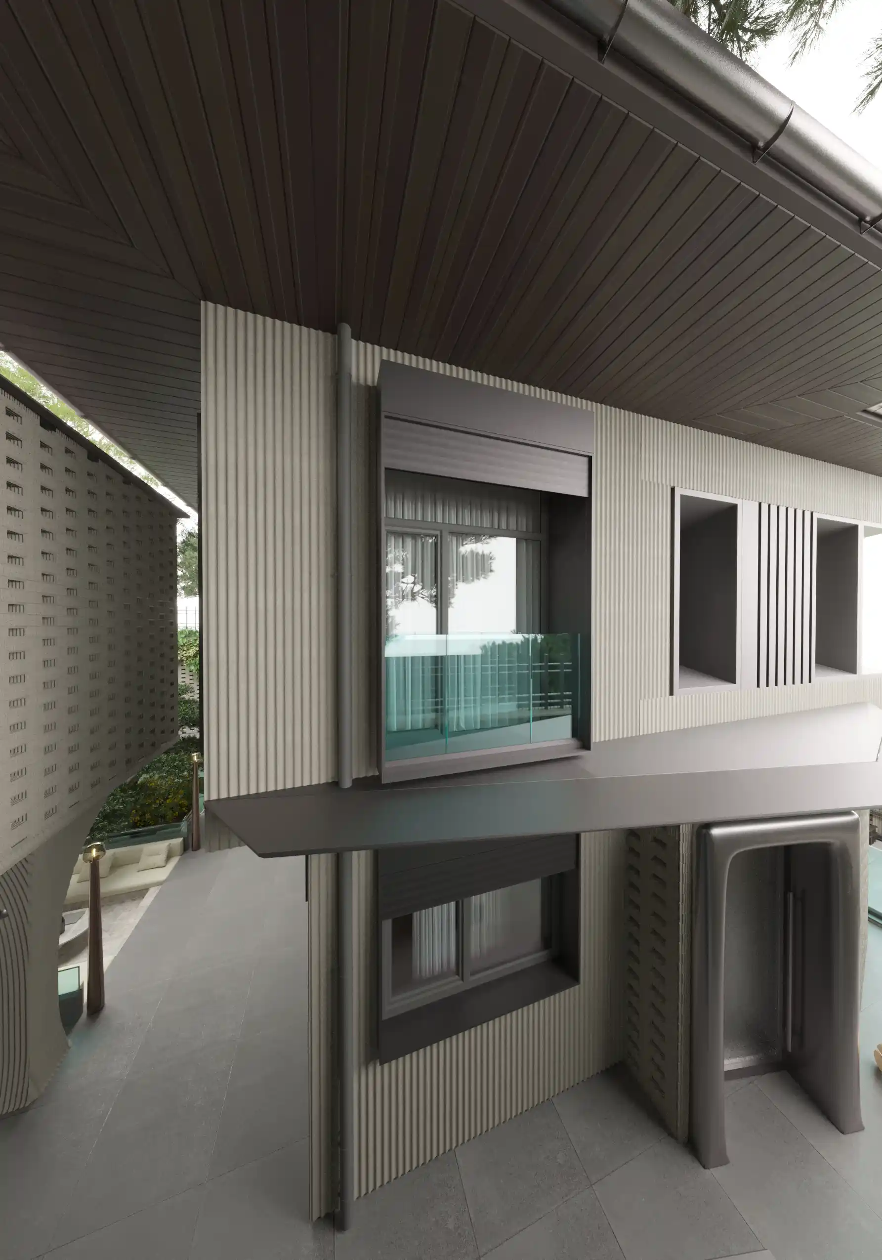 Aurelia Residence - Exposed Concrete Architecture Shell