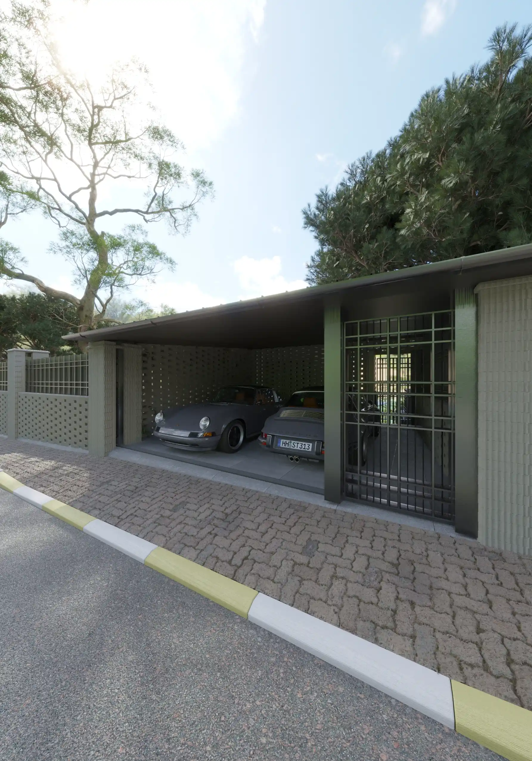 Lunara Estate - Modern Villa Interior and Courtyard Connection