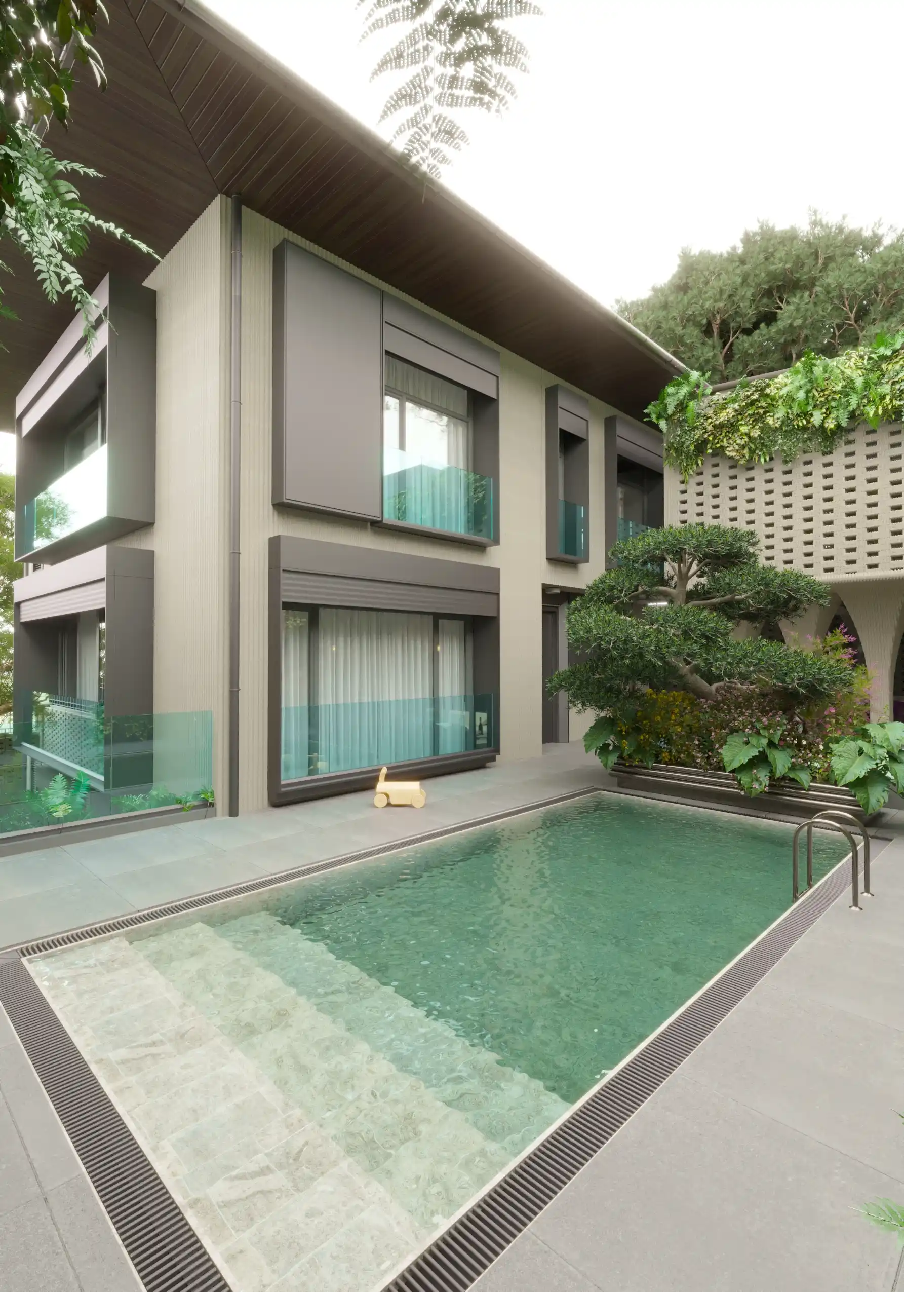 Verde Atrium - Central Courtyard Architecture Concept